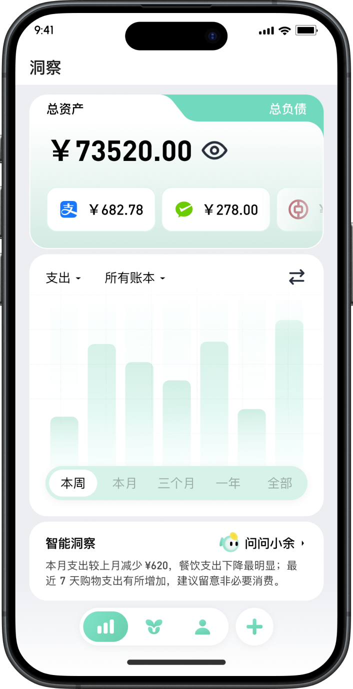 小余消费洞察界面